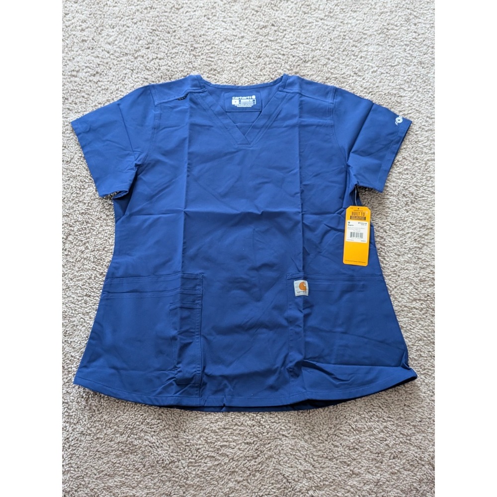 Carhartt Women's Force Essentials Modern Fit Knit Panel V-Neck Top Medium NWT